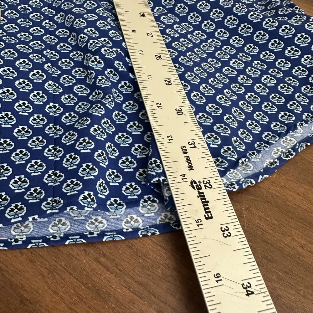 Ralph Lauren Classic Fit Performance Shirt Blue Geometric Button Down Mens XL